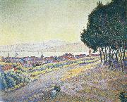 Paul Signac town at sunset saint tropez oil painting